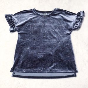 Girls short sleeve black sparkly top - Old Navy 5T